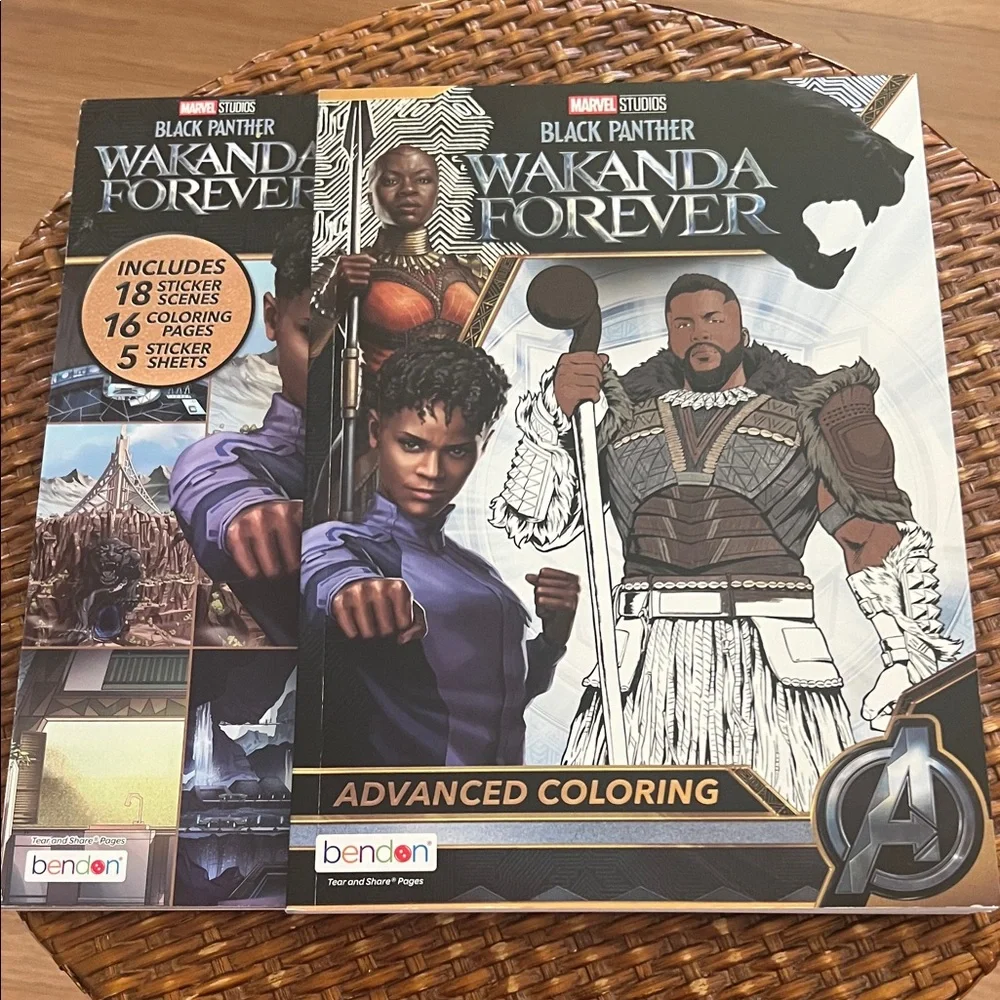 0964*Black Panther Wanda Forever Advanced Coloring/Sticker/Black,Purple, White